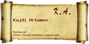 Kajdi Artemon névjegykártya